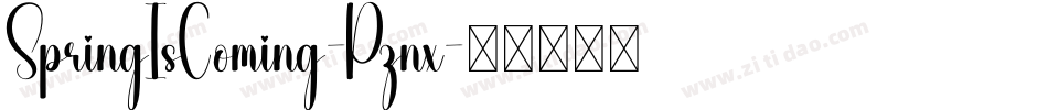 SpringIsComing-Pznx字体转换