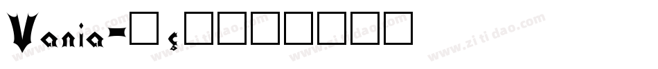 Vania字体转换