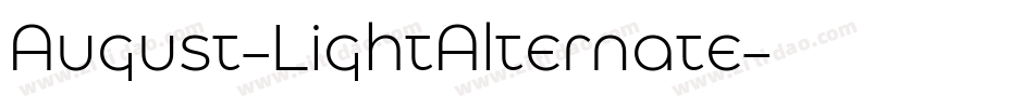 August-LightAlternate字体转换
