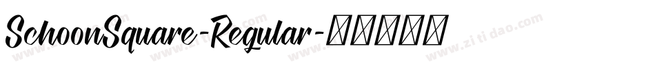 SchoonSquare-Regular字体转换