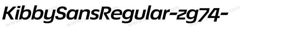 KibbySansRegular-zg74字体转换