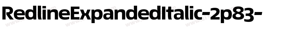 RedlineExpandedItalic-2p83字体转换