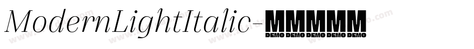 ModernLightItalic字体转换