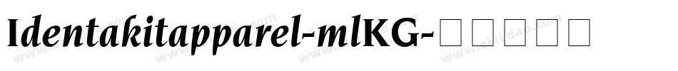 Identakitapparel-mlKG字体转换