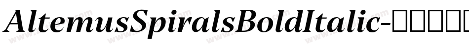 AltemusSpiralsBoldItalic字体转换