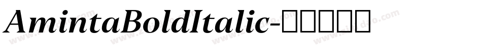 AmintaBoldItalic字体转换