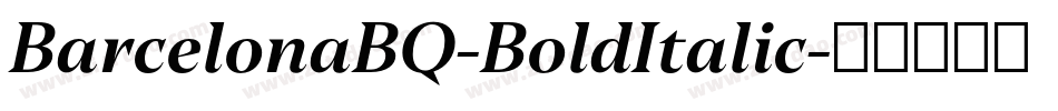 BarcelonaBQ-BoldItalic字体转换