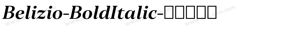 Belizio-BoldItalic字体转换