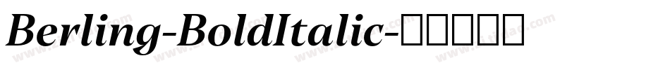 Berling-BoldItalic字体转换