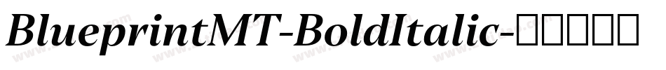 BlueprintMT-BoldItalic字体转换