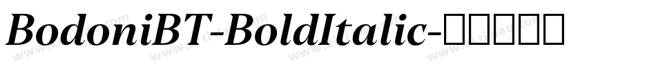 BodoniBT-BoldItalic字体转换