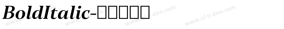 BoldItalic字体转换