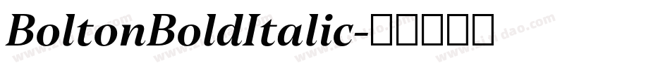 BoltonBoldItalic字体转换