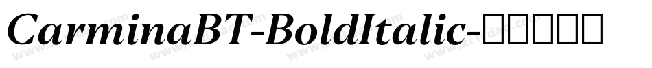 CarminaBT-BoldItalic字体转换