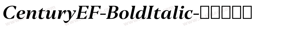 CenturyEF-BoldItalic字体转换
