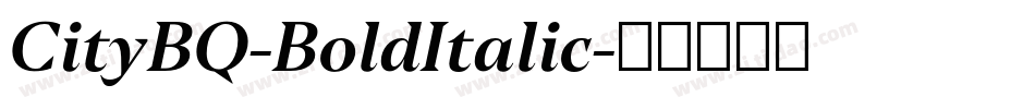 CityBQ-BoldItalic字体转换