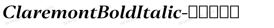 ClaremontBoldItalic字体转换