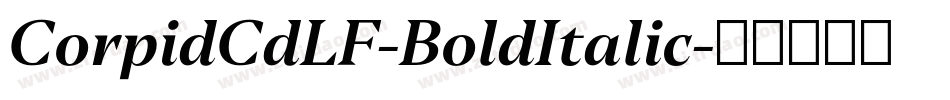 CorpidCdLF-BoldItalic字体转换