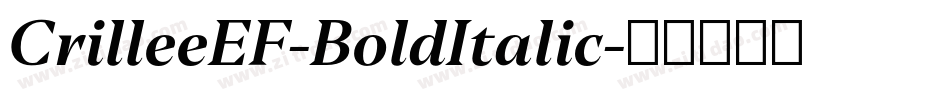 CrilleeEF-BoldItalic字体转换