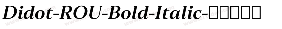 Didot-ROU-Bold-Italic字体转换