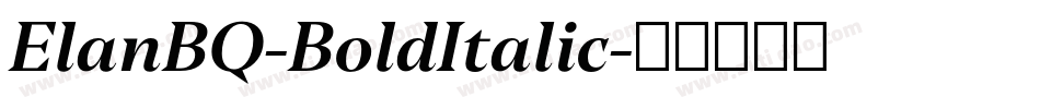 ElanBQ-BoldItalic字体转换