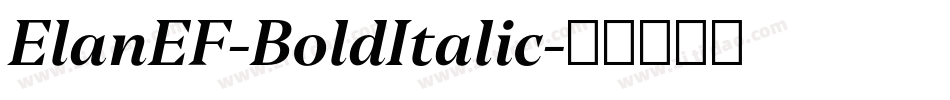 ElanEF-BoldItalic字体转换