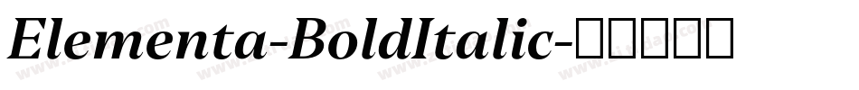Elementa-BoldItalic字体转换