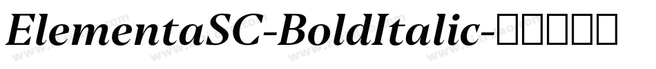 ElementaSC-BoldItalic字体转换