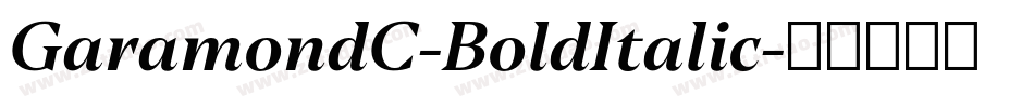 GaramondC-BoldItalic字体转换