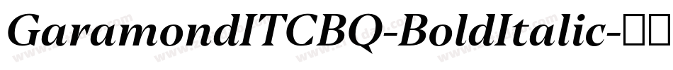 GaramondITCBQ-BoldItalic字体转换