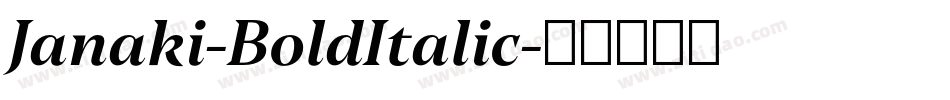 Janaki-BoldItalic字体转换