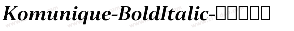 Komunique-BoldItalic字体转换