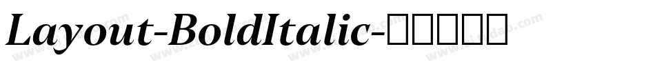 Layout-BoldItalic字体转换