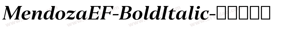 MendozaEF-BoldItalic字体转换
