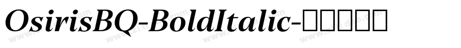 OsirisBQ-BoldItalic字体转换