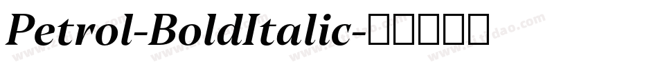 Petrol-BoldItalic字体转换