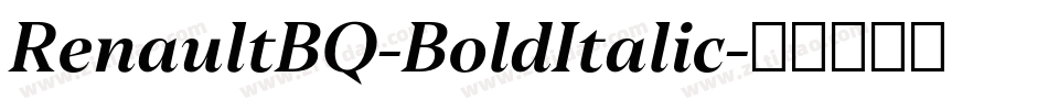 RenaultBQ-BoldItalic字体转换