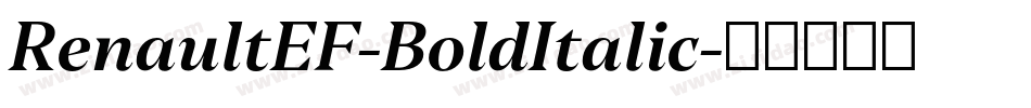 RenaultEF-BoldItalic字体转换
