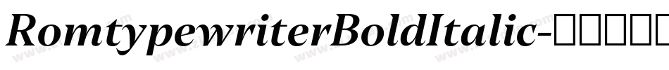 RomtypewriterBoldItalic字体转换