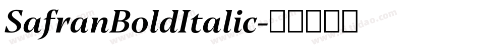 SafranBoldItalic字体转换