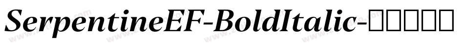 SerpentineEF-BoldItalic字体转换