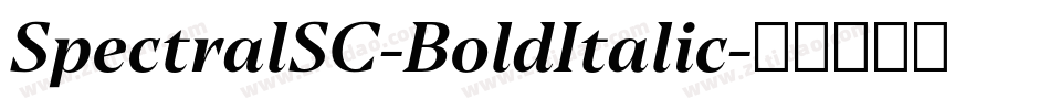 SpectralSC-BoldItalic字体转换