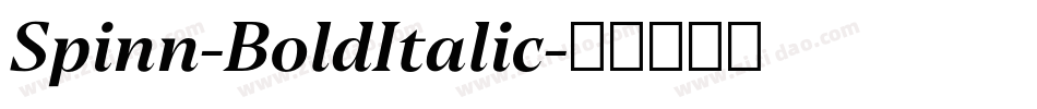 Spinn-BoldItalic字体转换