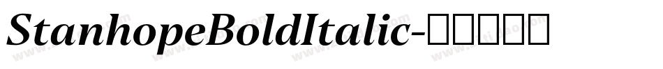 StanhopeBoldItalic字体转换