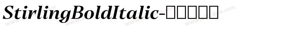 StirlingBoldItalic字体转换