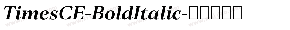 TimesCE-BoldItalic字体转换