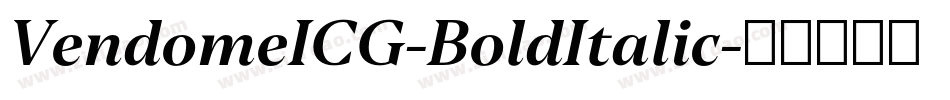 VendomeICG-BoldItalic字体转换