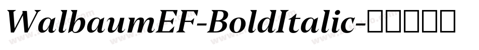 WalbaumEF-BoldItalic字体转换