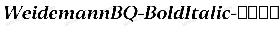 WeidemannBQ-BoldItalic字体转换