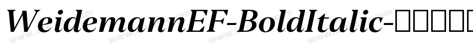 WeidemannEF-BoldItalic字体转换